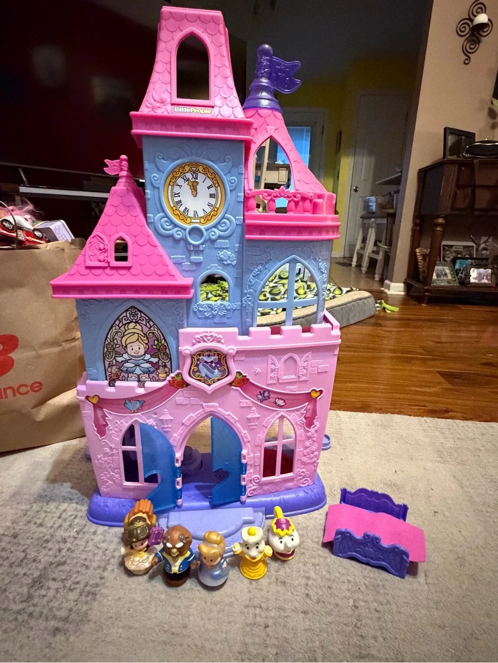 Fisher Price Little People Disney Princess Songs Palace Castle 5 Figures